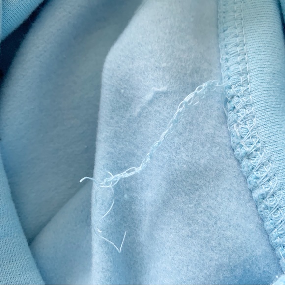 Dream Smile Pullover Drawstring Hoodie with Pocket in Light Blue Men’s Large - Picture 8 of 8